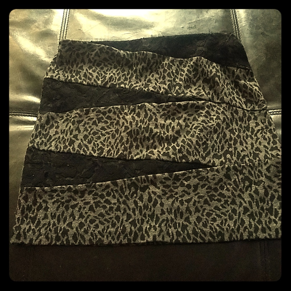 Cheetah print skirt